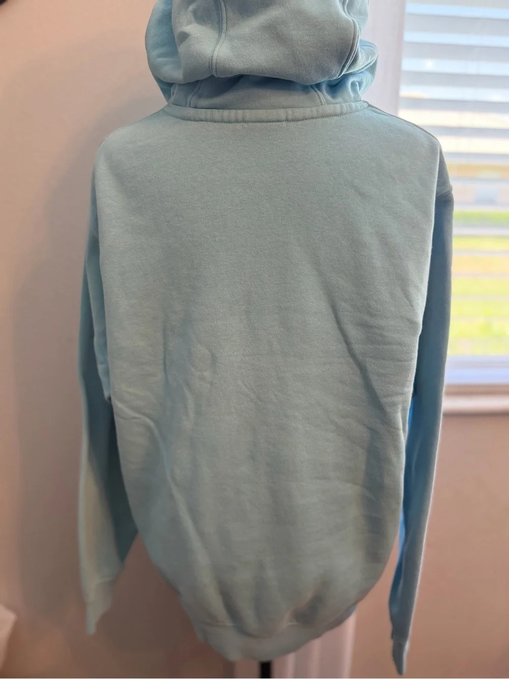 Nike Men's Light Blue Pullover Hoodie with White Logo